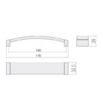 ДРЪЖКА АКРИЛ-160 прозрачна - Image 2