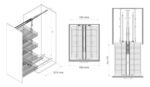 Телескопичен килер за шкаф с 45см врата, плавно прибиране STARAX - Image 3
