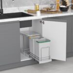 Кош за отпадъци 2х12L S-2392 за врата 400мм STARAX