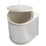Кош за отпадъци 12L м.213 бял, пластмасов с отваряне с въже - Image 2