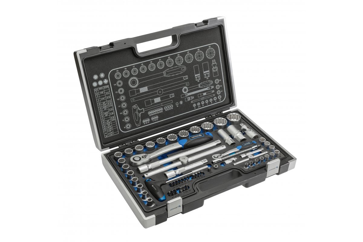 HT1R470 Комплект инструменти 60 броя, 1/4" и 1/2" с 2 тресчотки - Image 1