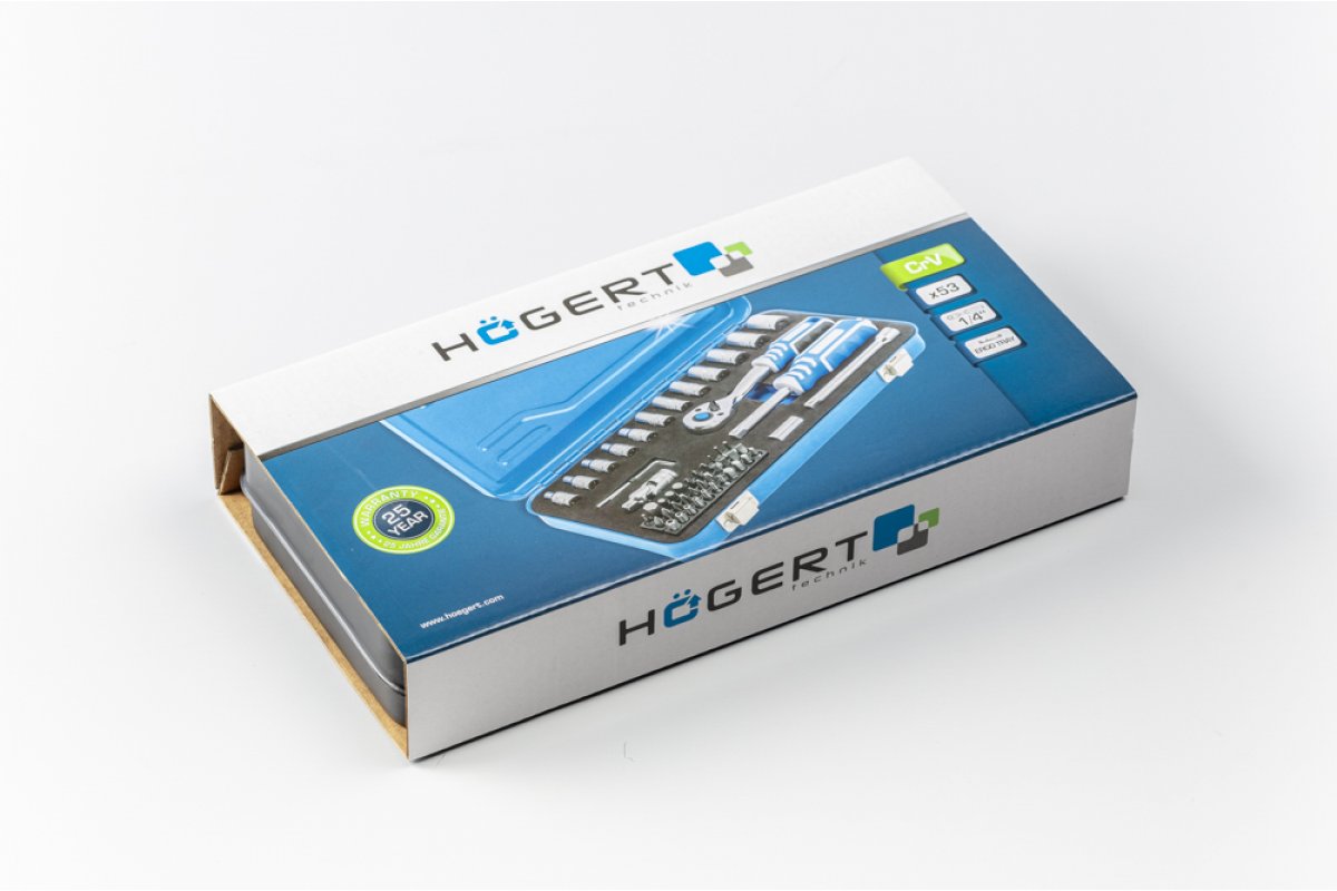 HT1R485 Комплект битове, вложки и аксесоари 53 броя, 1/4" - Image 1